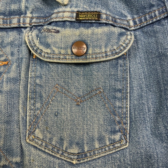 Vintage Maverick Blue Bell 70s medium wash denim jacket USA size S/M - Picture 4 of 8